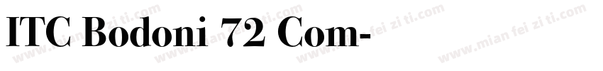 ITC Bodoni 72 Com字体转换